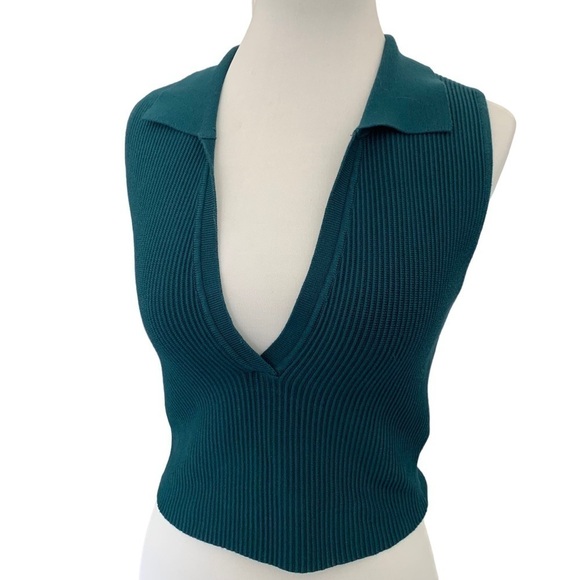 House Of Harlow 1960 Teal Cropped Top M - Picture 1 of 5